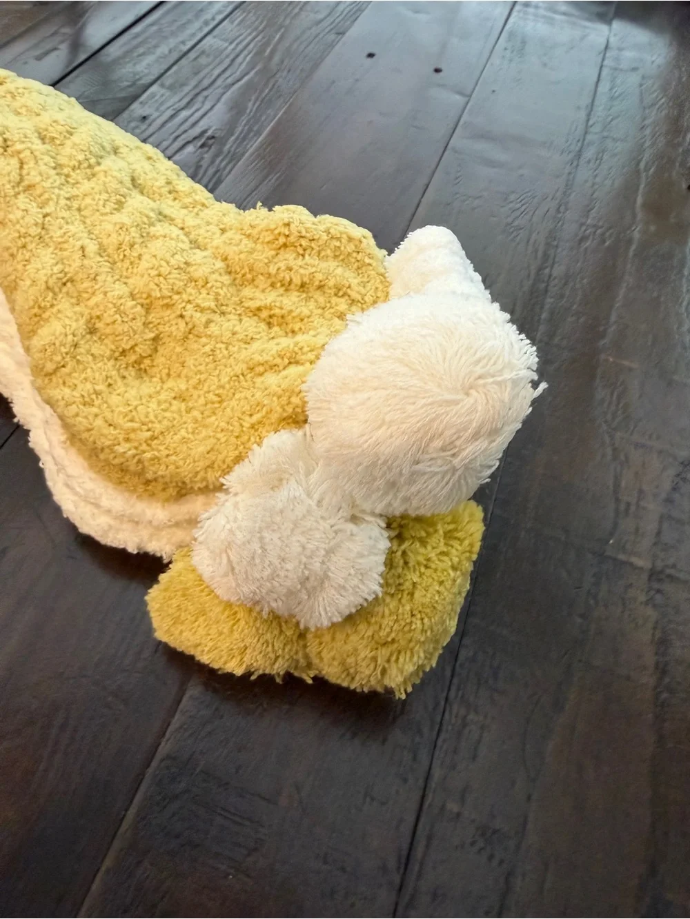 Anthropologie Plush Bath Socks in White and Yellow